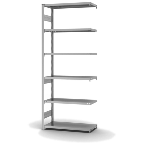 hofe Traversestelling in middelzware uitvoering, hoogte x breedte x diepte 2500 x 1010 x 435 mm, 6 legborden