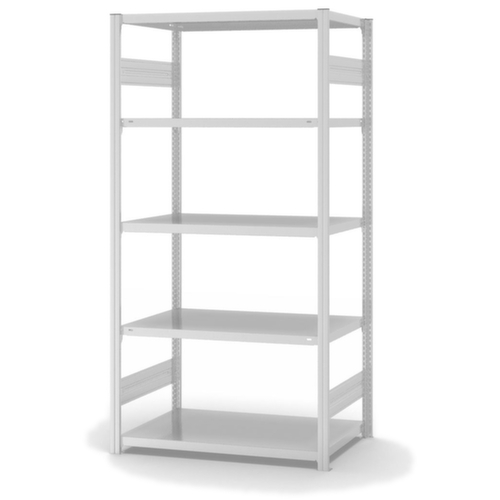 hofe Traversestelling in middelzware uitvoering, hoogte x breedte x diepte 2000 x 1060 x 635 mm, 5 legborden