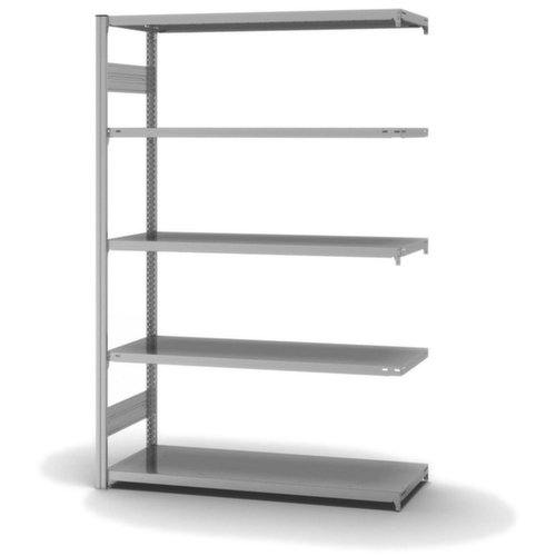 hofe Traversestelling in middelzware uitvoering, hoogte x breedte x diepte 2000 x 1310 x 535 mm, 5 legborden