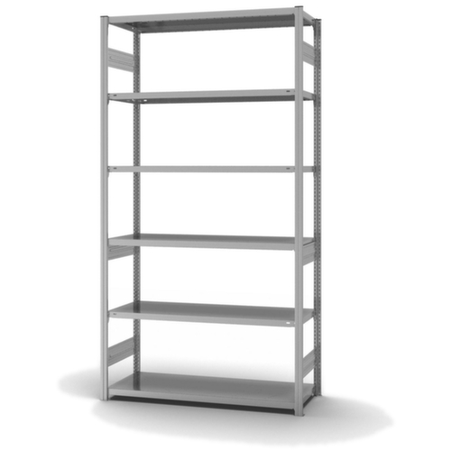 hofe Traversestelling in middelzware uitvoering, hoogte x breedte x diepte 2500 x 1360 x 535 mm, 6 legborden