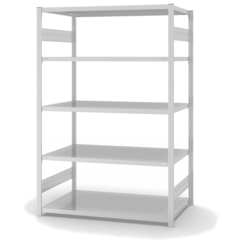 hofe Traversestelling in middelzware uitvoering, hoogte x breedte x diepte 2000 x 1360 x 835 mm, 5 legborden