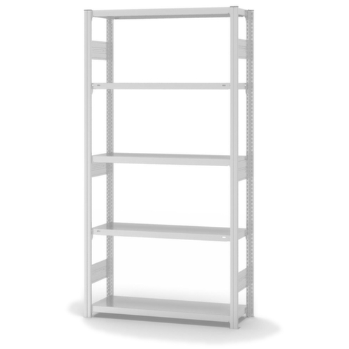 hofe Traversestelling in zware uitvoering, hoogte x breedte x diepte 2000 x 1060 x 335 mm, 5 legborden