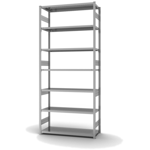 hofe Traversestelling in zware uitvoering, hoogte x breedte x diepte 3000 x 1360 x 535 mm, 7 legborden