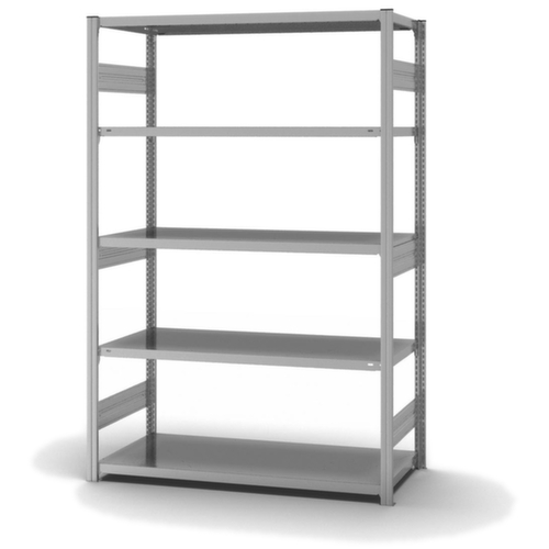 hofe Traversestelling in zware uitvoering, hoogte x breedte x diepte 2000 x 1360 x 635 mm, 5 legborden