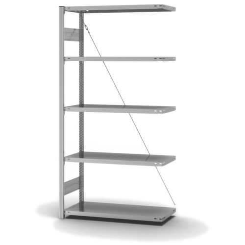 hofe RVS inhaakstelling, hoogte x breedte x diepte 2000 x 1010 x 435 mm, 5 legborden