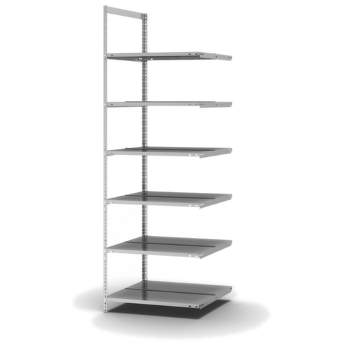 hofe Schroefbaar vijlenrek Bevestigingsveld voor gebruik aan beide zijden, 6 vloer, met corrosiebeschermende zinklaag