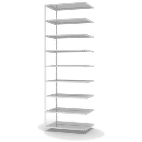 hofe Schroefbaar vijlenrek Bevestigingsveld voor gebruik aan beide zijden, 9 vloer, RAL7035 lichtgrijs