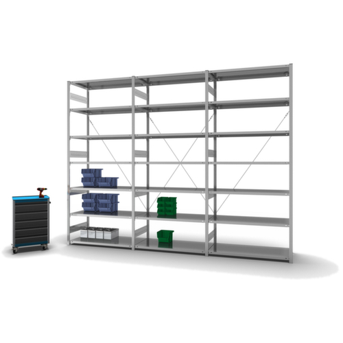 hofe Systeeminhaakstelling aanbouwsectie, hoogte x breedte x diepte 3000 x 1310 x 635 mm, 7 legborden