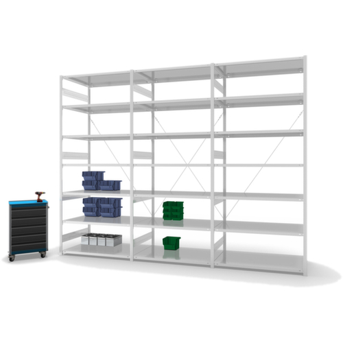 hofe Systeeminhaakstelling, hoogte x breedte x diepte 3000 x 1360 x 835 mm, 7 legborden