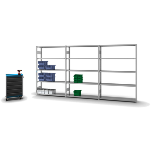 hofe Traversestelling in standaard uitvoering, hoogte x breedte x diepte 2000 x 1310 x 335 mm, 5 legborden