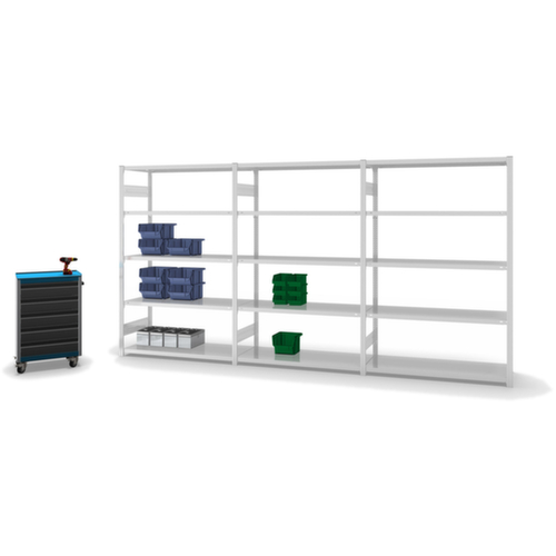 hofe Traversestelling in standaard uitvoering, hoogte x breedte x diepte 2000 x 1360 x 535 mm, 5 legborden