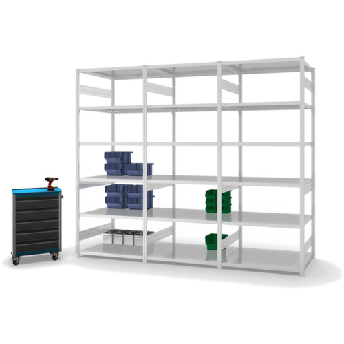 hofe Traversestelling in zware uitvoering, hoogte x breedte x diepte 2500 x 1060 x 835 mm, 6 legborden