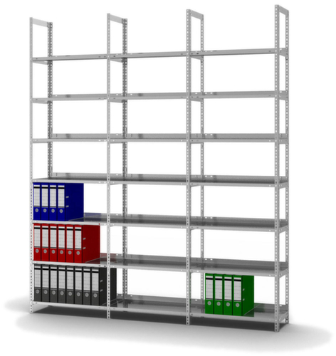hofe Schroefstelling voor dossiers, 7 vloer, met corrosiebeschermende zinklaag