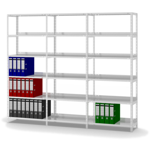 hofe Schroefstelling voor dossiers, 6 vloer, RAL7035 lichtgrijs