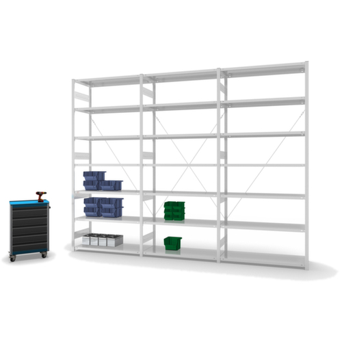 hofe Systeeminhaakstelling aanbouwsectie, hoogte x breedte x diepte 2500 x 1310 x 835 mm, 6 legborden