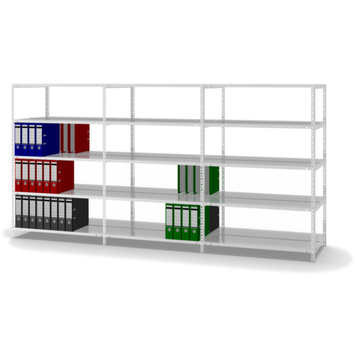 hofe Schroefbaar vijlenrek Bevestigingsveld voor gebruik aan beide zijden, 5 vloer, RAL7035 lichtgrijs