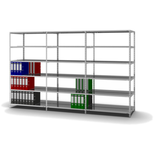 hofe Schroefbaar vijlenrek Bevestigingsveld voor gebruik aan beide zijden, 6 vloer, met corrosiebeschermende zinklaag