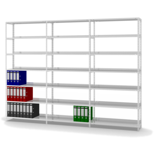 hofe Schroefbaar vijlenrek Bevestigingsveld voor gebruik aan beide zijden, 6 vloer, RAL7035 lichtgrijs