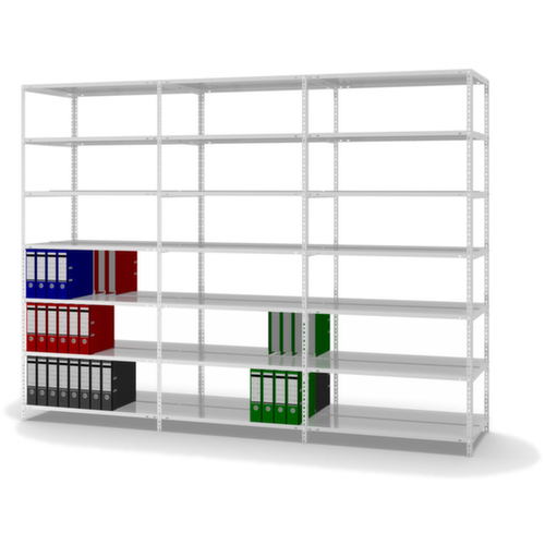 hofe Schroefbaar vijlenrek Bevestigingsveld voor gebruik aan beide zijden, 7 vloer, RAL7035 lichtgrijs