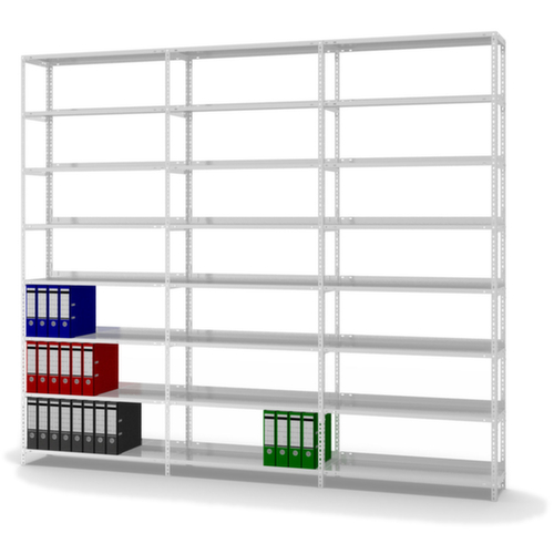 hofe Schroefstelling voor dossiers aanbouwsectie, 8 vloer, RAL7035 lichtgrijs