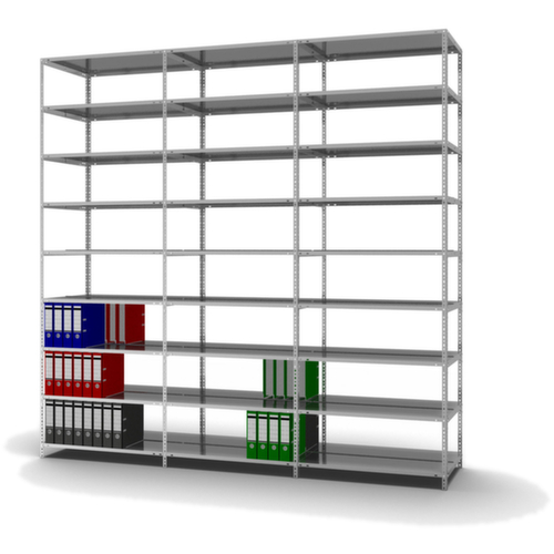 hofe Schroefbaar vijlenrek Bevestigingsveld voor gebruik aan beide zijden, 9 vloer, met corrosiebeschermende zinklaag