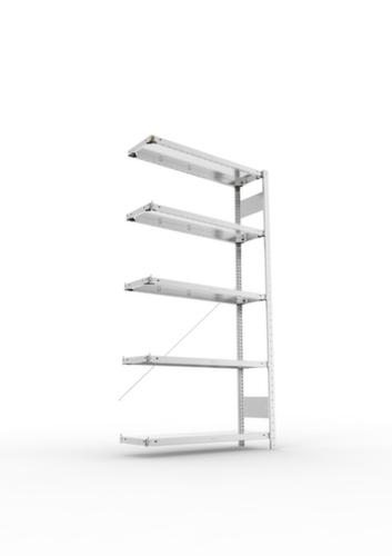 META Systeeminhaakstelling CLIP aanbouwsectie, hoogte x breedte x diepte 2000 x 1006 x 336 mm, 5 legborden