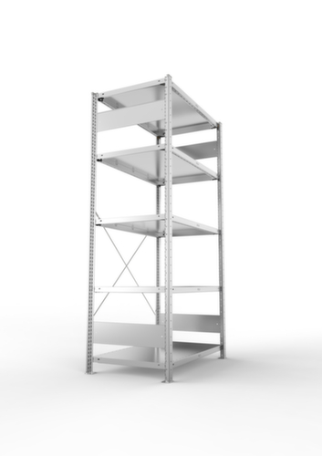 META Systeeminhaakstelling CLIP, hoogte x breedte x diepte 2000 x 1056 x 636 mm, 5 legborden