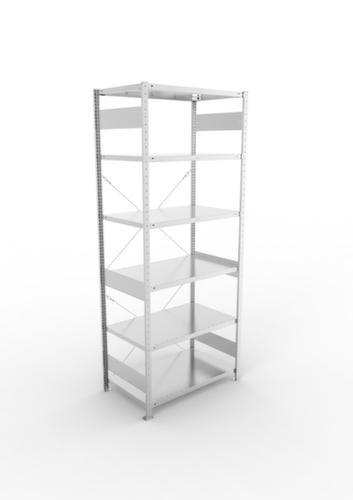 META Systeeminhaakstelling CLIP, hoogte x breedte x diepte 2500 x 1056 x 636 mm, 6 legborden