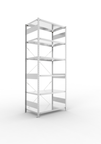 META Systeeminhaakstelling CLIP, hoogte x breedte x diepte 2500 x 1056 x 636 mm, 6 legborden