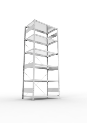 META Systeeminhaakstelling CLIP, hoogte x breedte x diepte 2500 x 1056 x 636 mm, 6 legborden