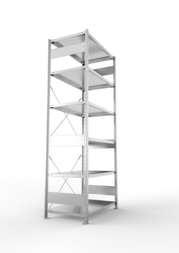 META Systeeminhaakstelling CLIP, hoogte x breedte x diepte 2500 x 1056 x 636 mm, 6 legborden