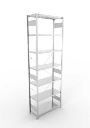 META Systeeminhaakstelling CLIP, hoogte x breedte x diepte 3000 x 1056 x 436 mm, 7 legborden