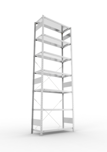 META Systeeminhaakstelling CLIP, hoogte x breedte x diepte 3000 x 1056 x 436 mm, 7 legborden