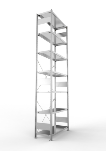 META Systeeminhaakstelling CLIP, hoogte x breedte x diepte 3000 x 1056 x 436 mm, 7 legborden