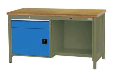 Bedrunka + Hirth Werkbank, 1 lade, 1 kast, 1/2 legbord
