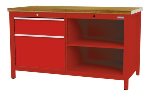 Bedrunka + Hirth Werkbank, 1 lade, 1 kast, 2 legborden