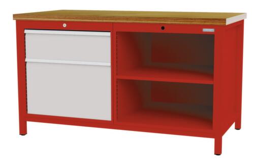 Bedrunka + Hirth Werkbank, 1 lade, 1 kast, 2 legborden