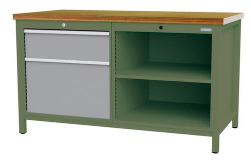 Bedrunka + Hirth Werkbank, 1 lade, 1 kast, 2 legborden
