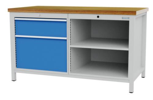 Bedrunka + Hirth Werkbank, 1 lade, 1 kast, 2 legborden