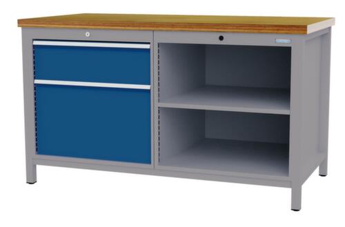 Bedrunka + Hirth Werkbank, 1 lade, 1 kast, 2 legborden
