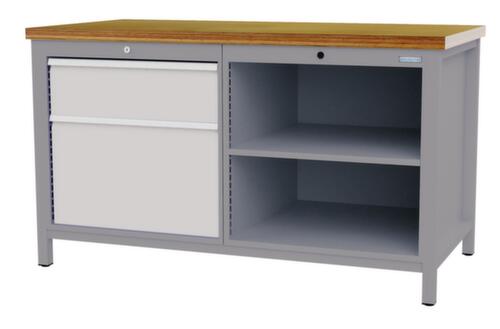 Bedrunka + Hirth Werkbank, 1 lade, 1 kast, 2 legborden