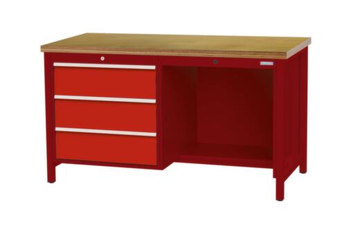 Bedrunka + Hirth Werkbank, 3 laden, 1/2 legbord
