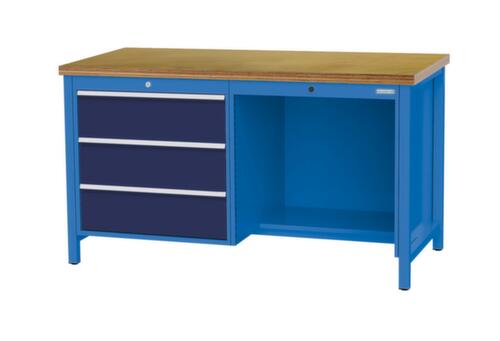 Bedrunka + Hirth Werkbank, 3 laden, 1/2 legbord