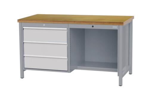 Bedrunka + Hirth Werkbank, 3 laden, 1/2 legbord