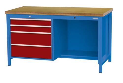 Bedrunka + Hirth Werkbank, 4 laden, 1/2 legbord