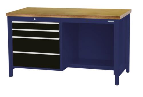 Bedrunka + Hirth Werkbank, 4 laden, 1/2 legbord