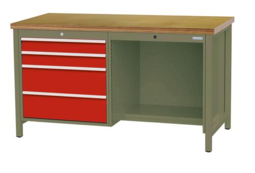Bedrunka + Hirth Werkbank, 4 laden, 1/2 legbord