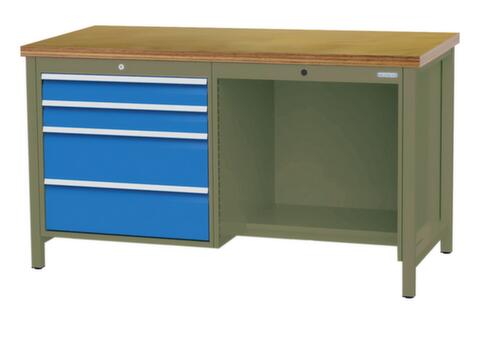 Bedrunka + Hirth Werkbank, 4 laden, 1/2 legbord