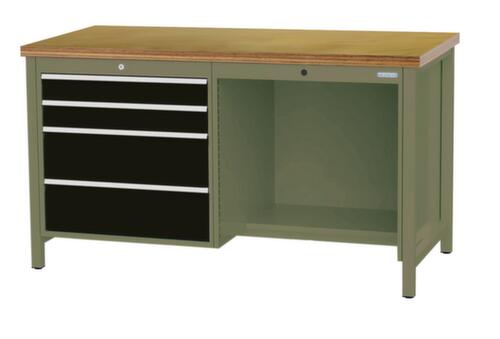 Bedrunka + Hirth Werkbank, 4 laden, 1/2 legbord