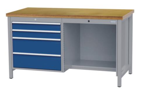 Bedrunka + Hirth Werkbank, 4 laden, 1/2 legbord